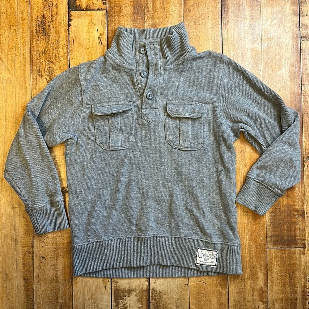 Gap long sleeve shirt size 6 to 7 Gray Pullover Sweater winter cotton cowl neck